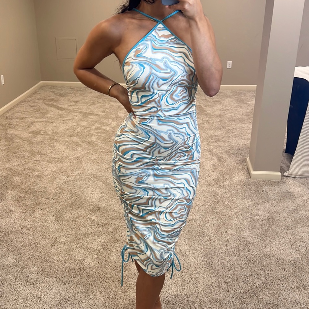 Adjustable Length High Neck Dress